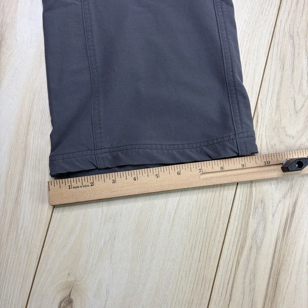 Lululemon Athletica Hiking Pants Womens 6 Gray Stretch Triple Snap Waist Outdoor